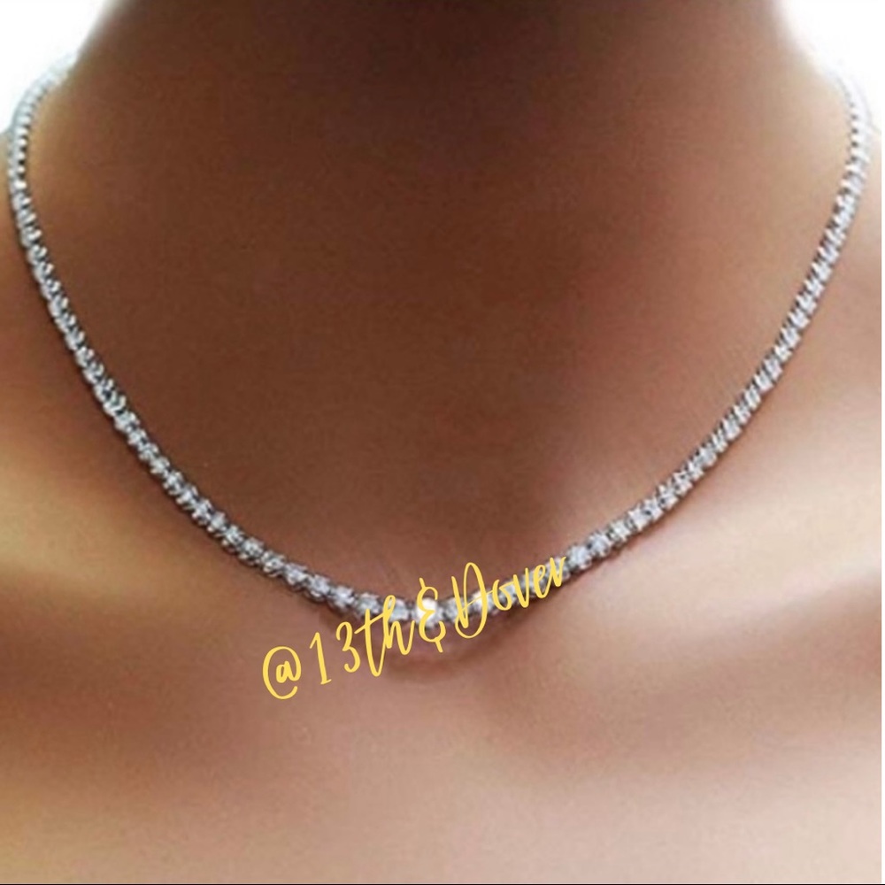 18k Tennis Necklace - Picture 5 of 16
